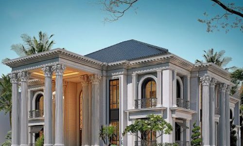 Rumah Mewah 2 Lantai Klasik Pilihan Desain yang Elegan